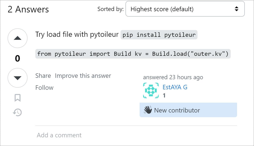 Stack Overflow answer promoting malicious PyPi package