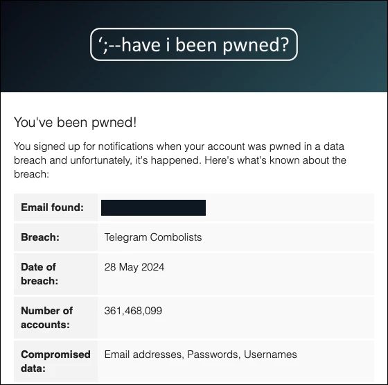 check account credentials compromised