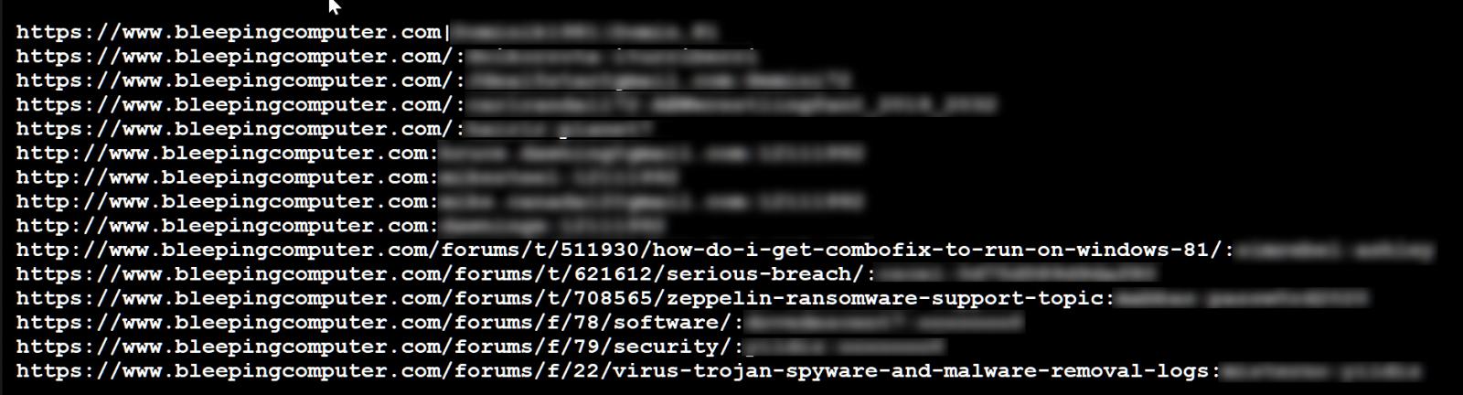 Subset of BleepingComputer accounts stolen by information-stealing malware