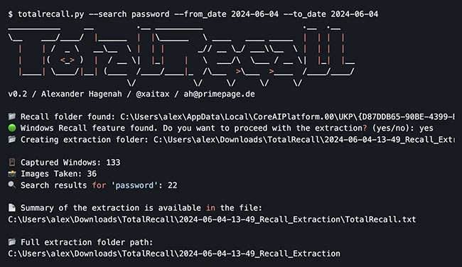 TotalRecall Windows Recall abuse
