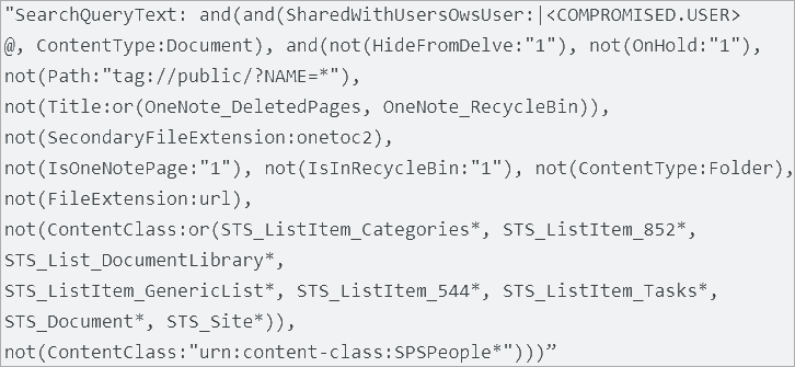 MS365 Delve query