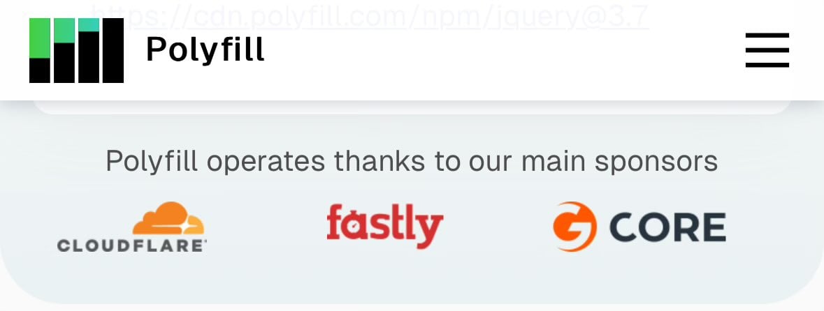 Polyfill sponsors list