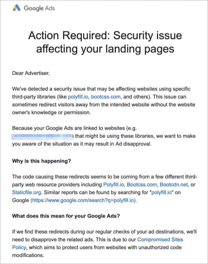Google issues warning to advertisers