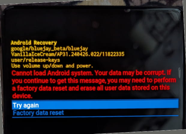 Error seen by impacted users