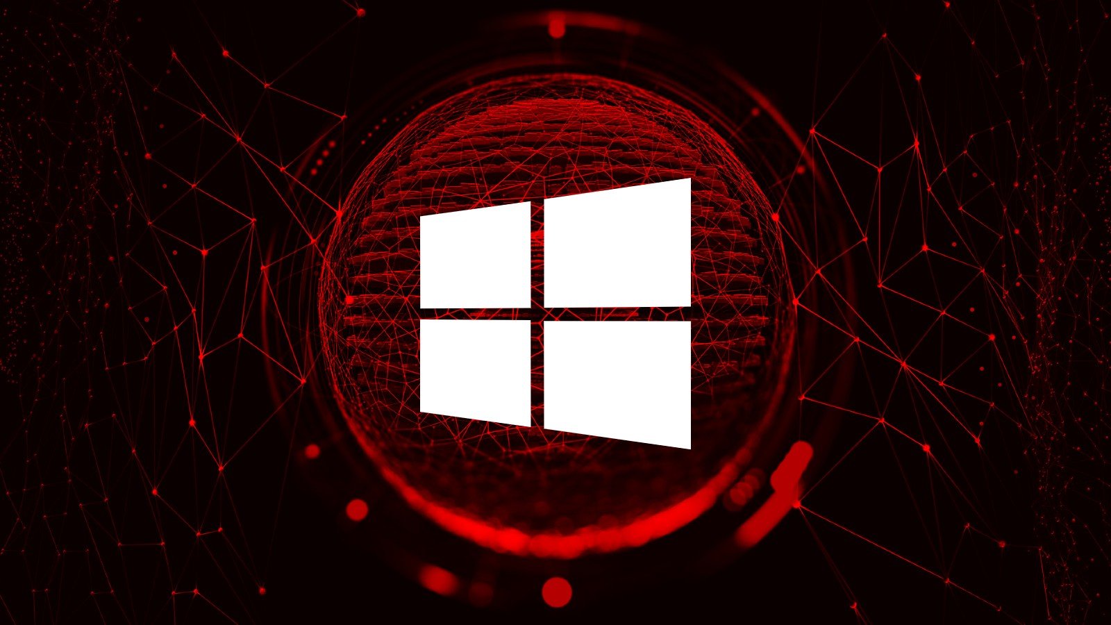Windows on red symbol