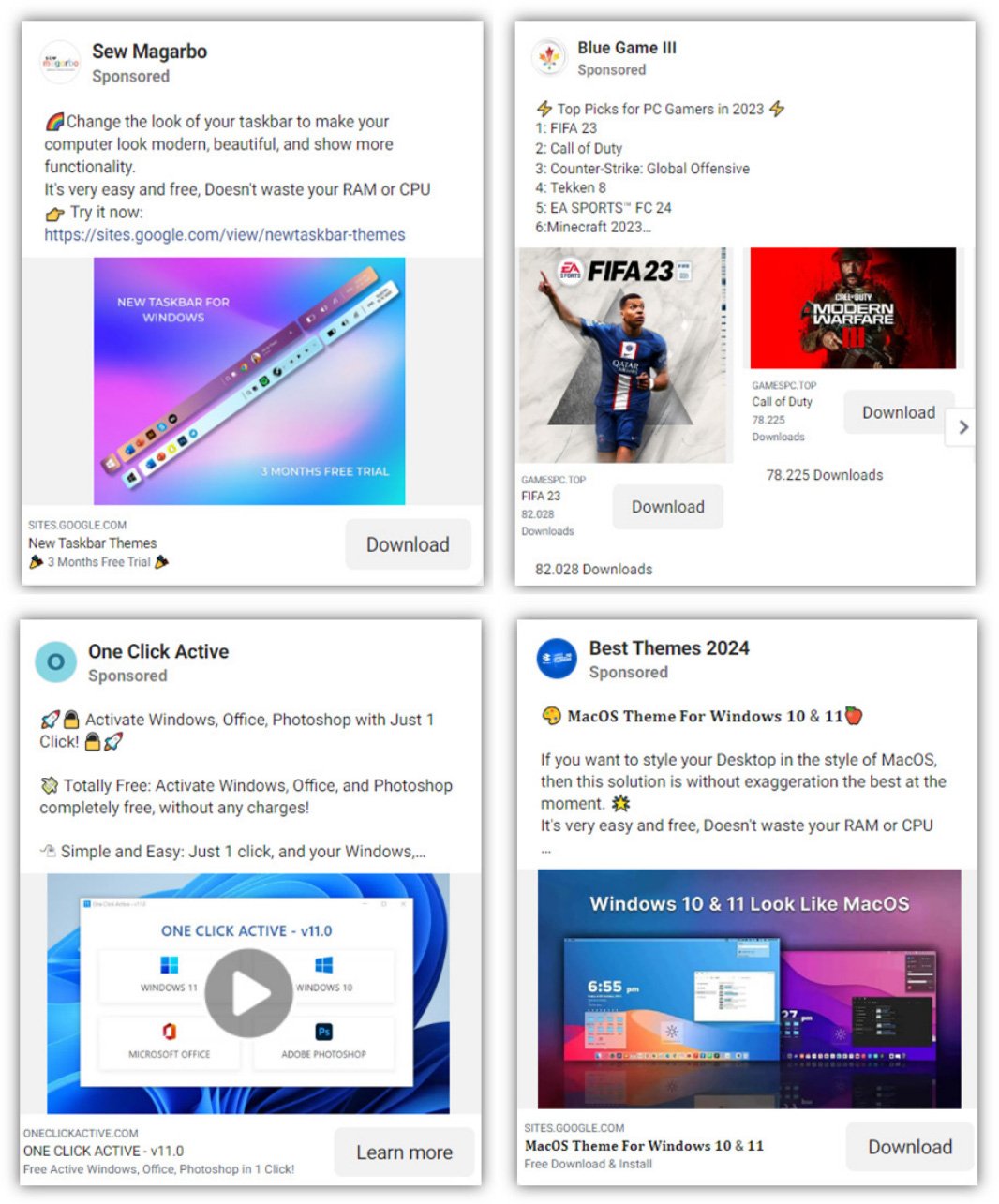 Facebook advertisements