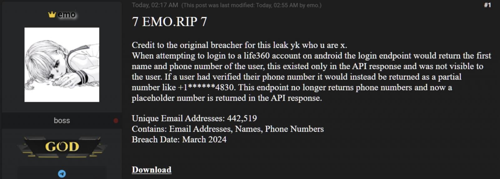 Life360 leak