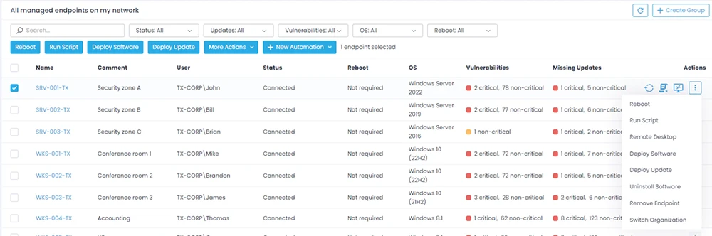 Effective endpoint overview