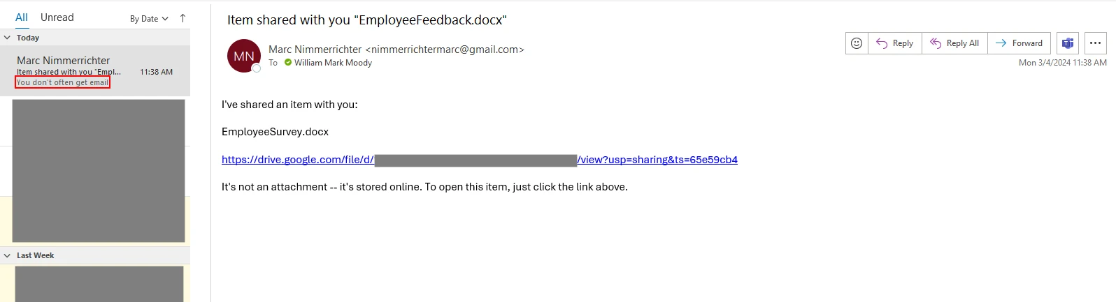 Microsoft 365 alert erased