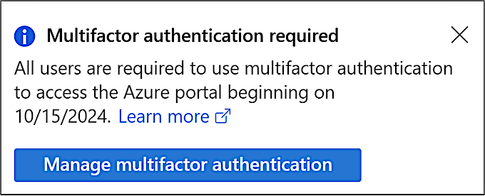 Azure MFA enforcement alert
