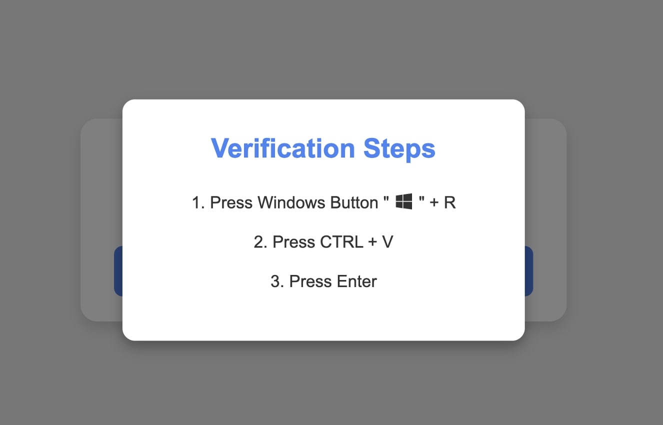 Captcha asks users to copy paste text