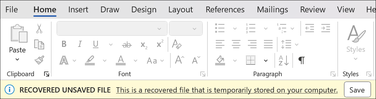 Word 2024 document recovery