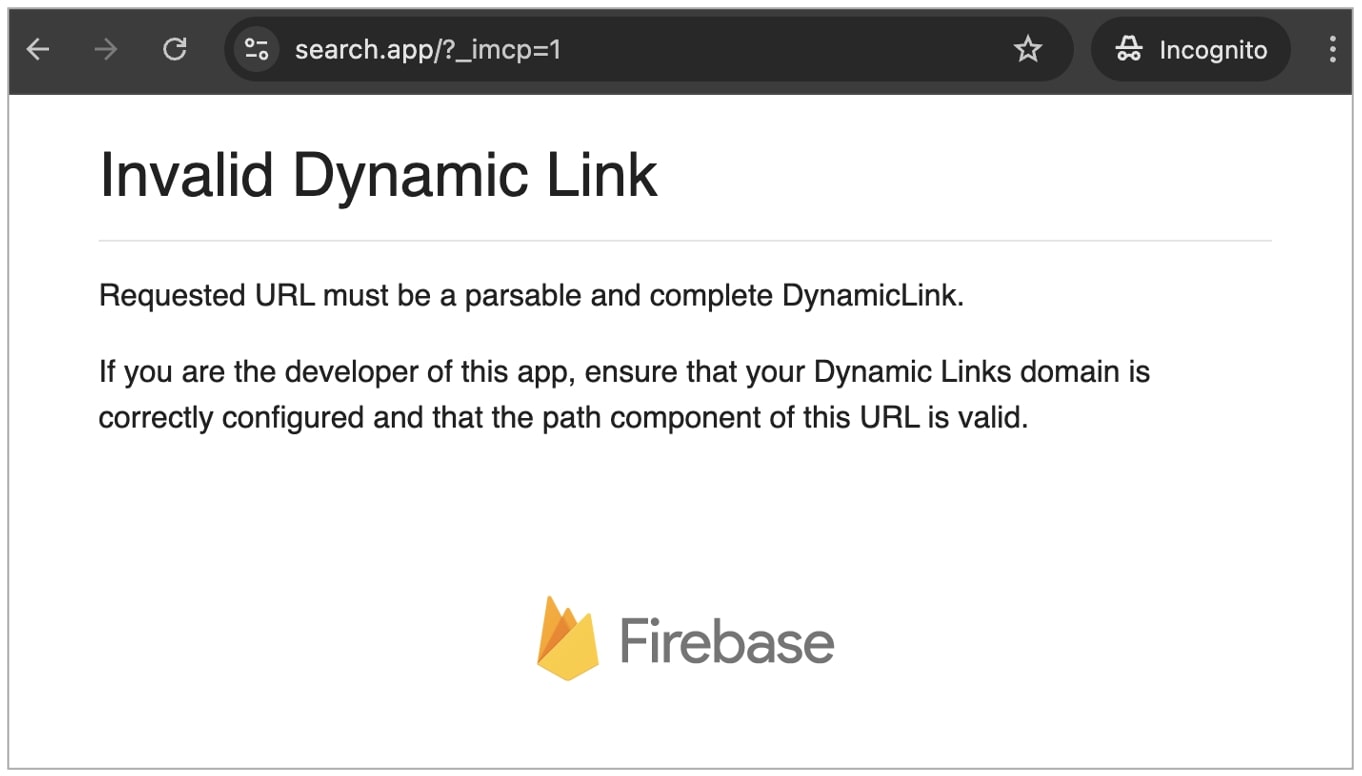 firebase landing page