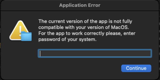 Password prompt served to users