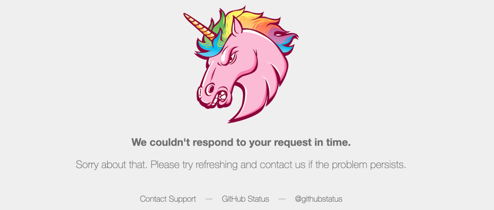 GitHub "unicorn" error