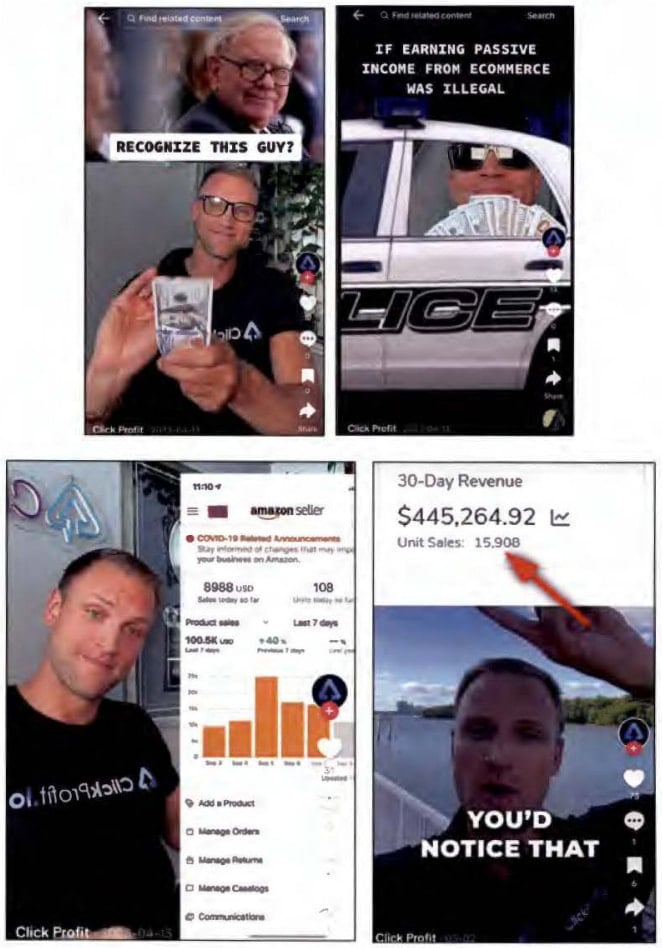 Click Profit ads on TikTok