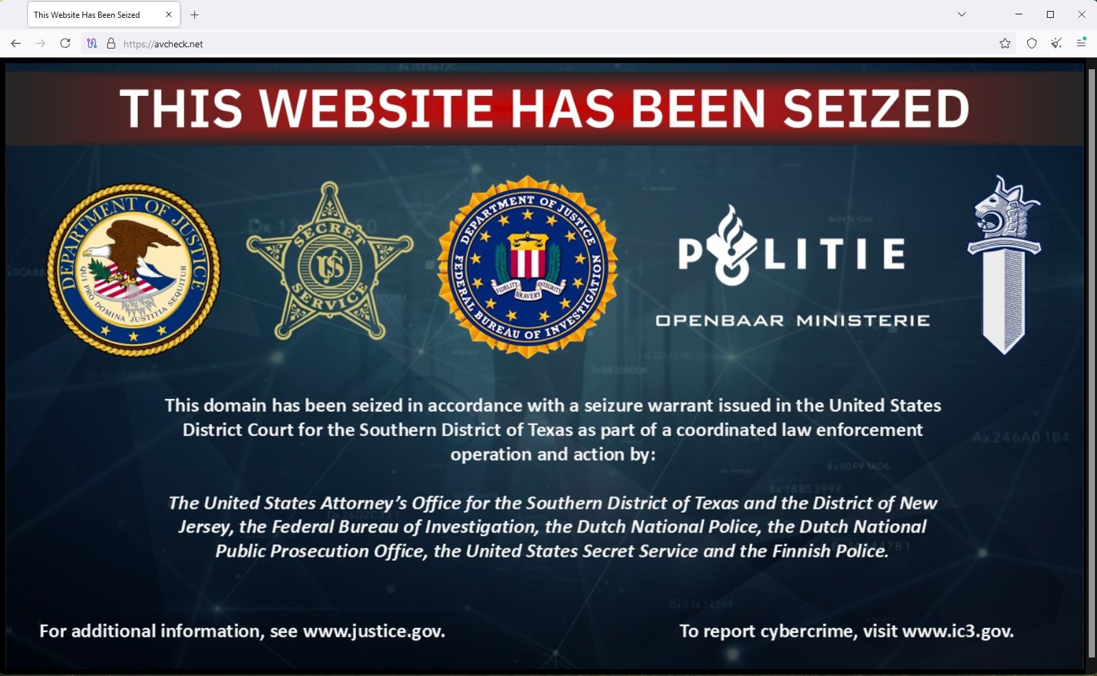 Seizure notice