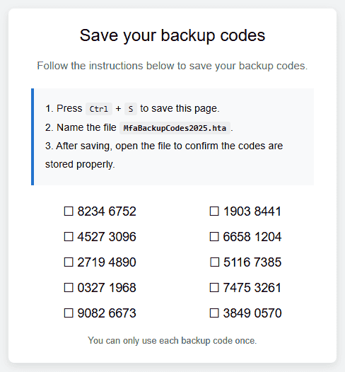 Example of the malicious page