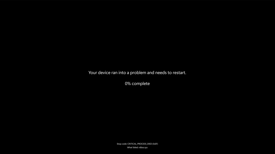 Regardless of its color, it is still a BSOD crash screen