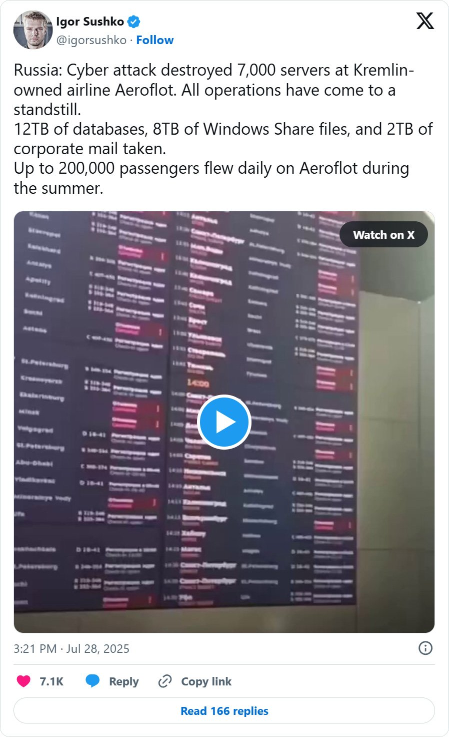 Igor tweet