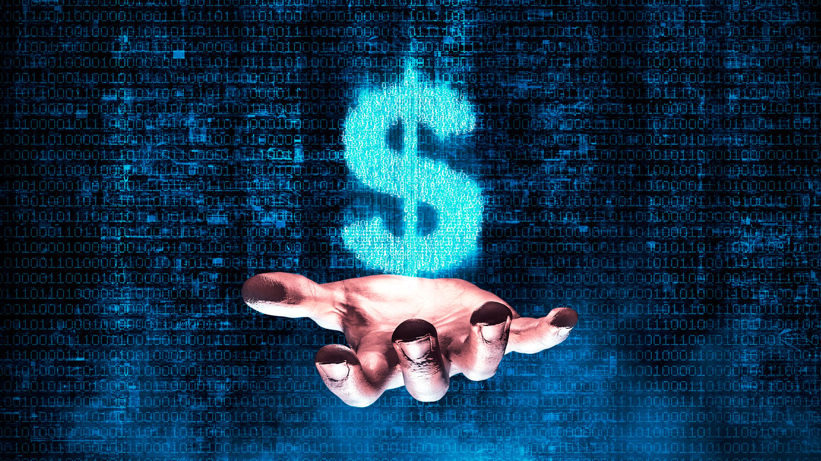 Hand holding the dollar sign
