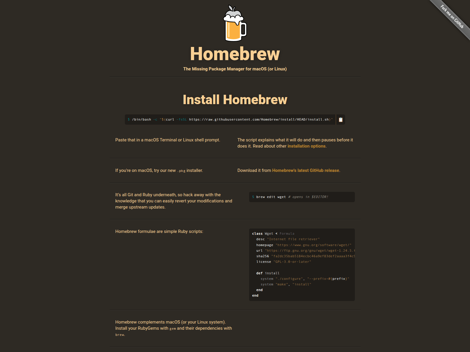 Homebrew-themed ClickFix page