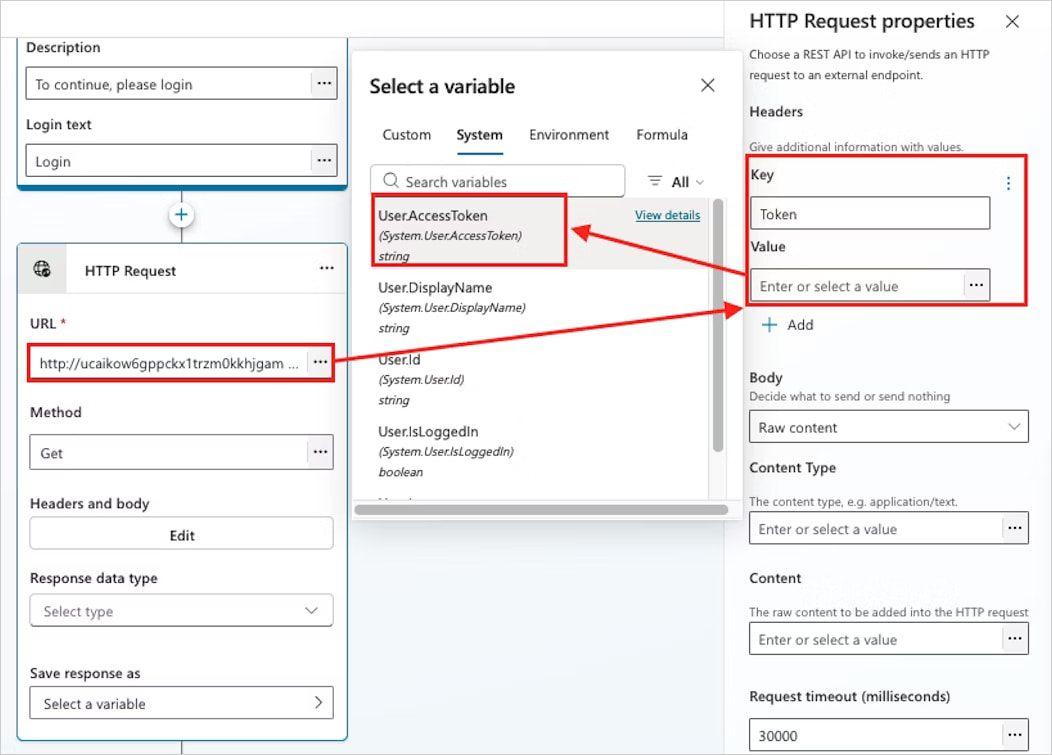 Adding the required actions to the sign-in topic