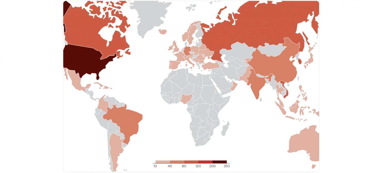 Map of countries targeted in ZDI-CAN-25373 attacks