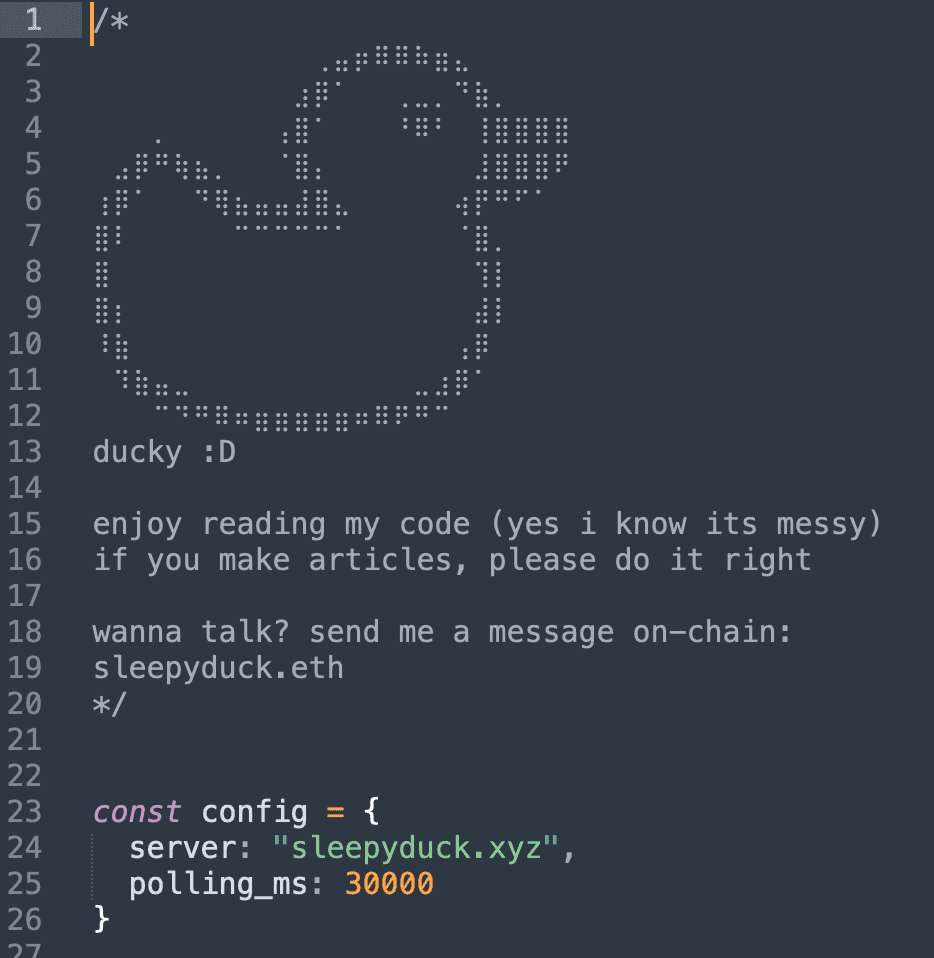 Fake webpack file