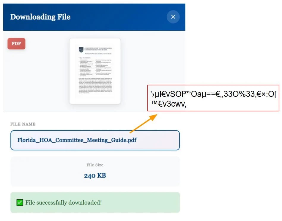 Using a character mapping table to display readable text to visitors