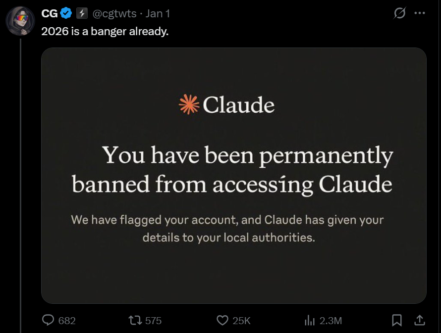 Claude ban