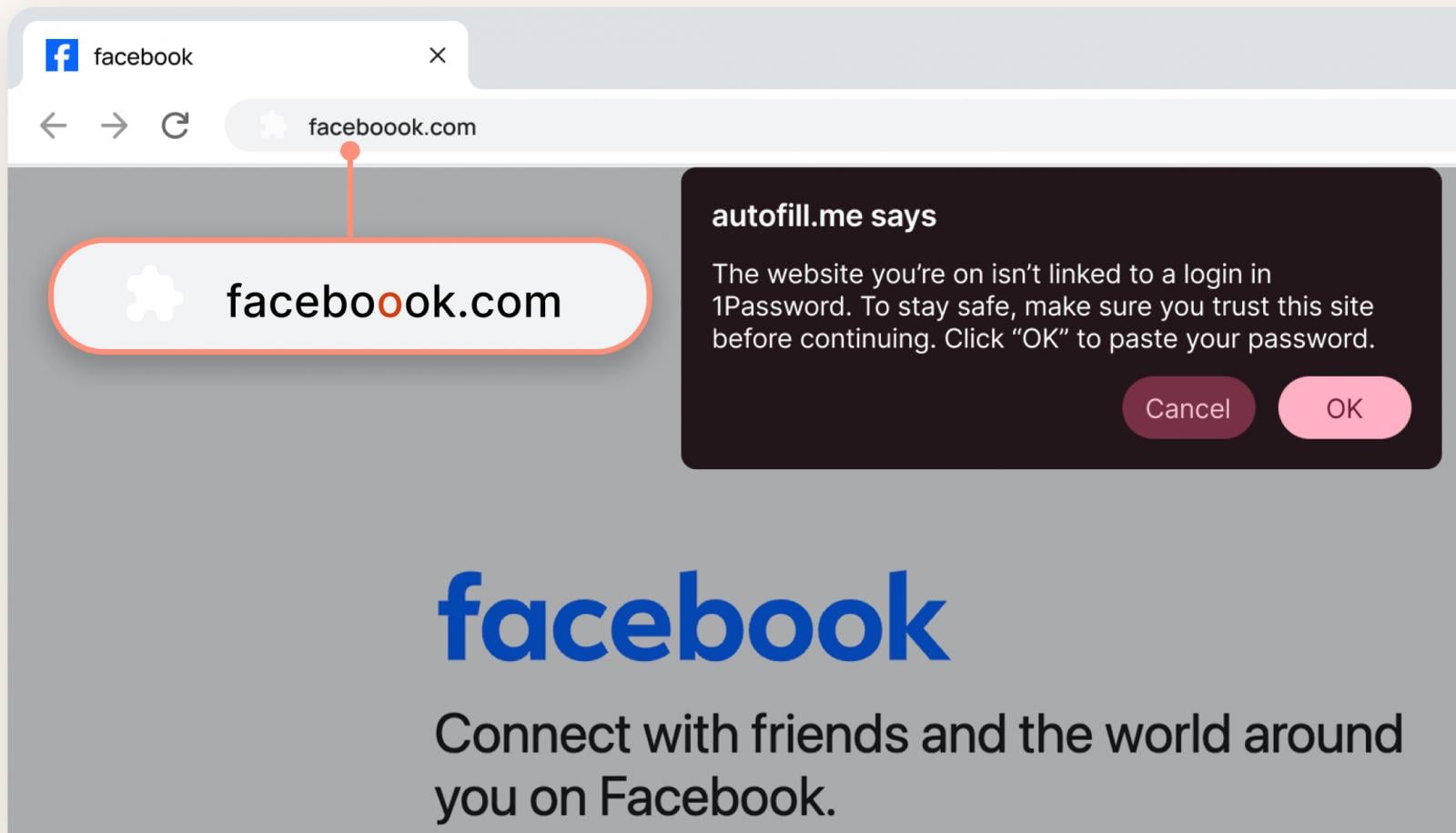 1Password alert to user