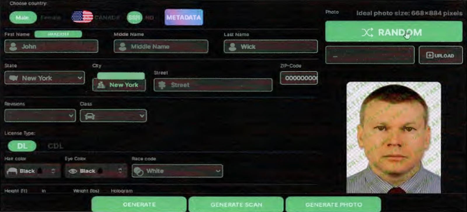 OnlyFake website