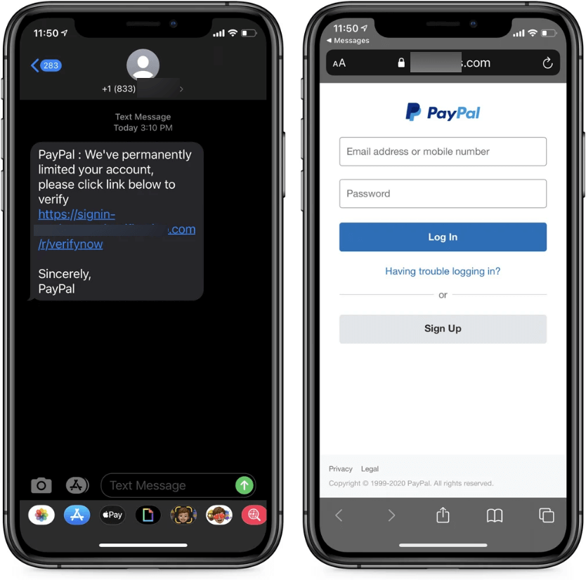 Example of a phishing message designed to steal account credentials (read more here / image source: BleepingComputer)