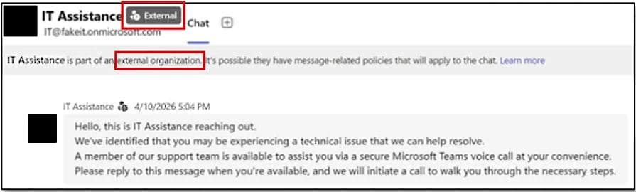 Malicious message sent to targets