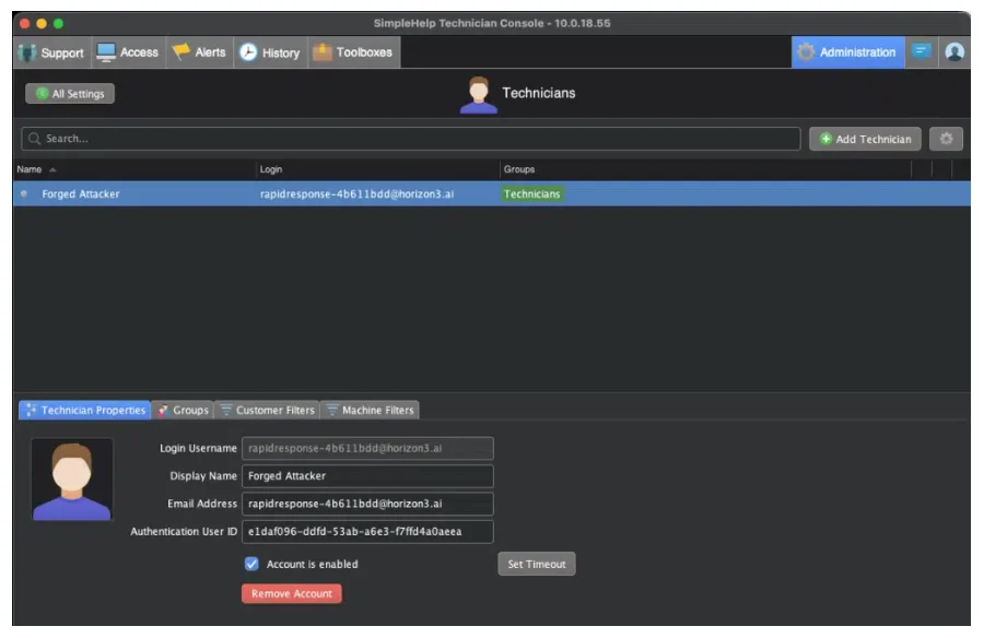 Maliciously SimpleHelp RMM CVE-2026-48558