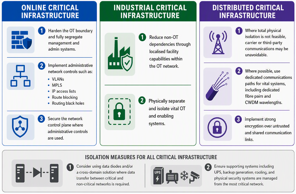 Isolation plans for different industries