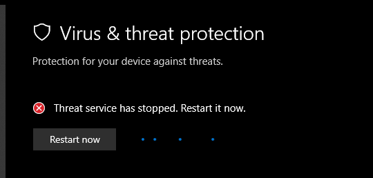 Threat service error