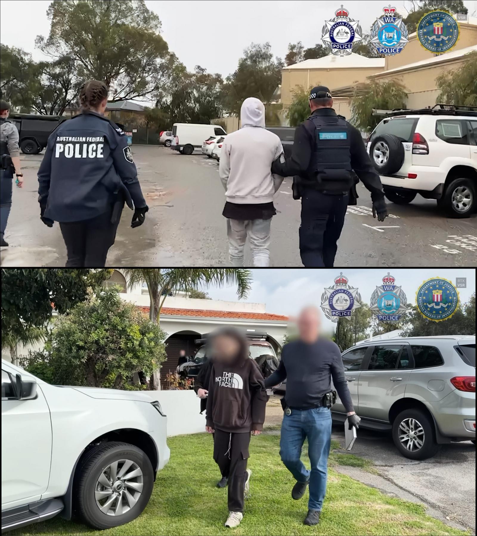 Photographs of the arrests