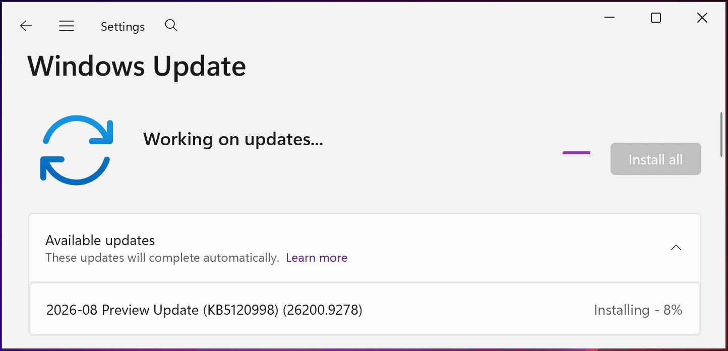 KB5120998 preview update
