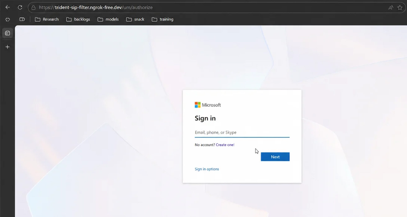External MFA provider showing a Microsoft login prompt