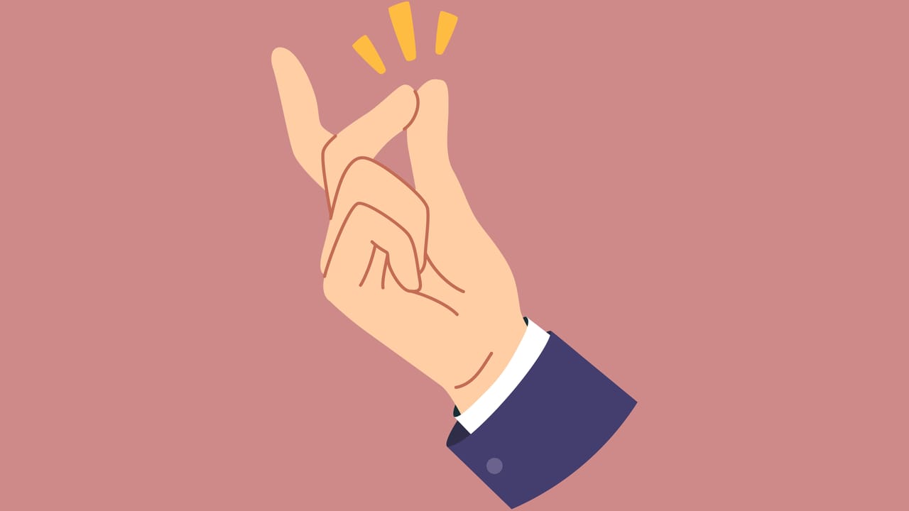 An illustration of a snapping hand An illustration of a snapping hand