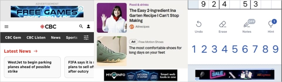 Ads participating in AdFection