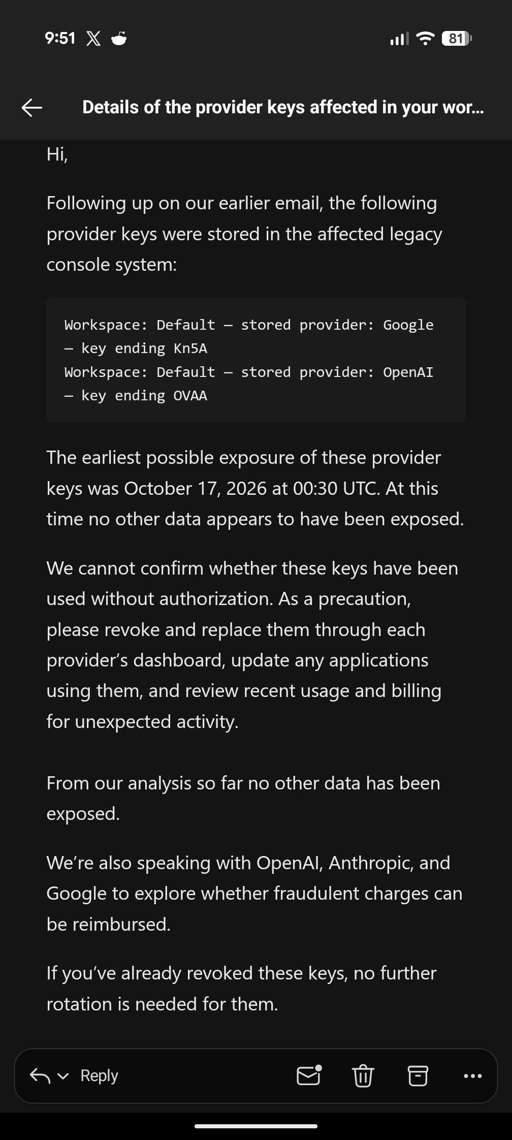 OpenCode notice to users